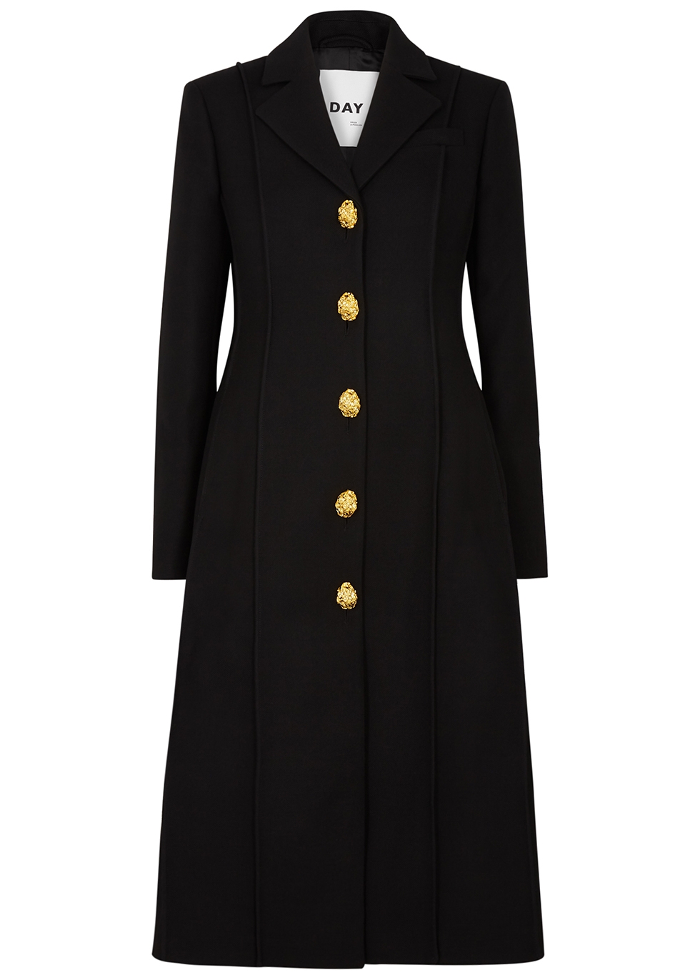 Day Birger Et Mikkelsen Ella black cotton-blend twill coat - Harvey Nichols