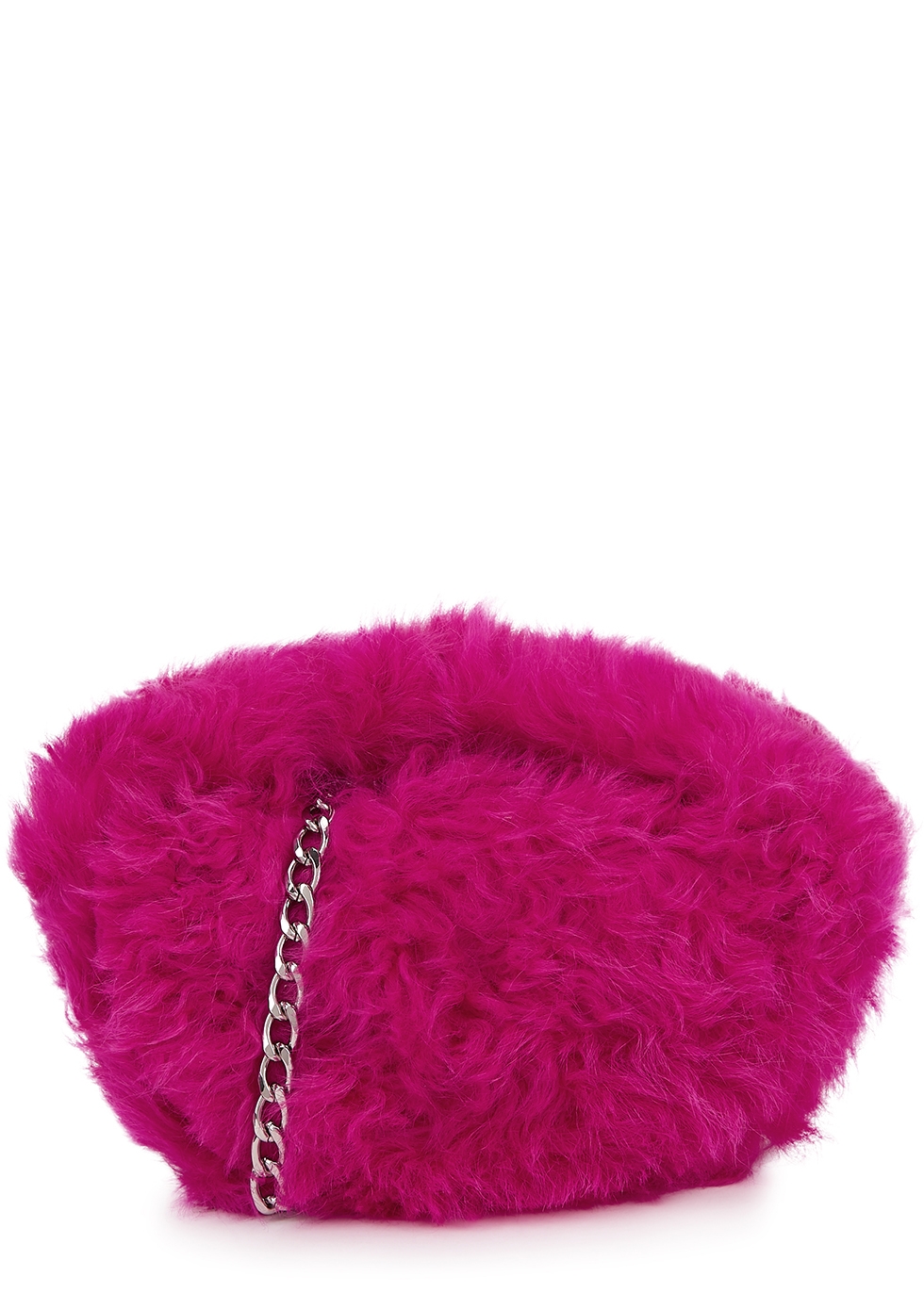 Baby Cush pink shearling top handle bag