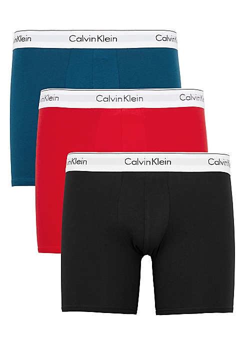 Calvin Klein Stretch-cotton boxer briefs - set of three - Harvey Nichols