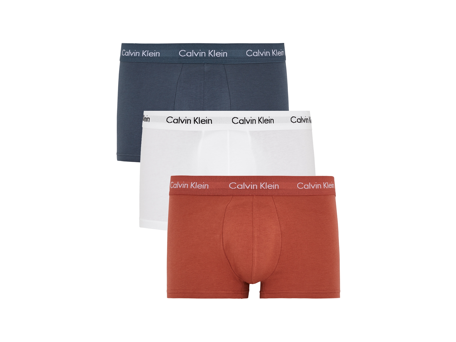 Calvin Klein Low-rise stretch-cotton trunks - set of three - Harvey Nichols