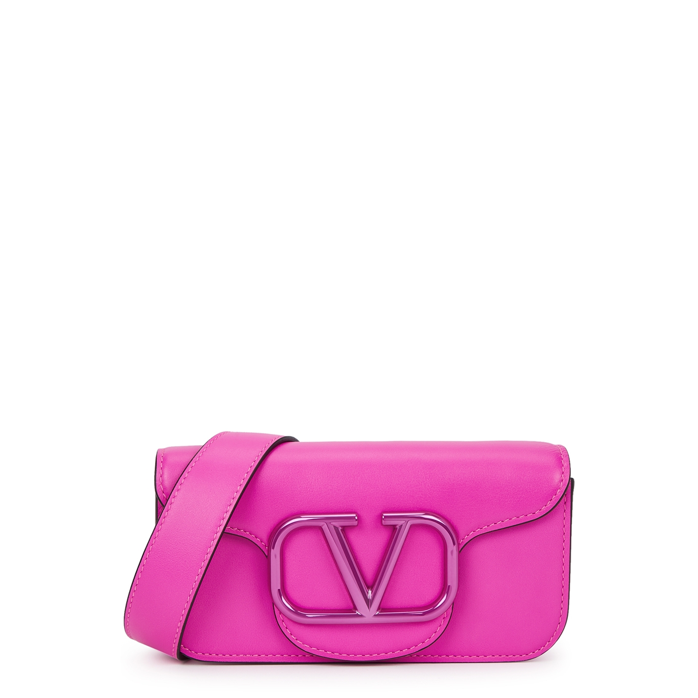 Valentino Valentino Garavani Locò Mini Leather Shoulder Bag - Pink