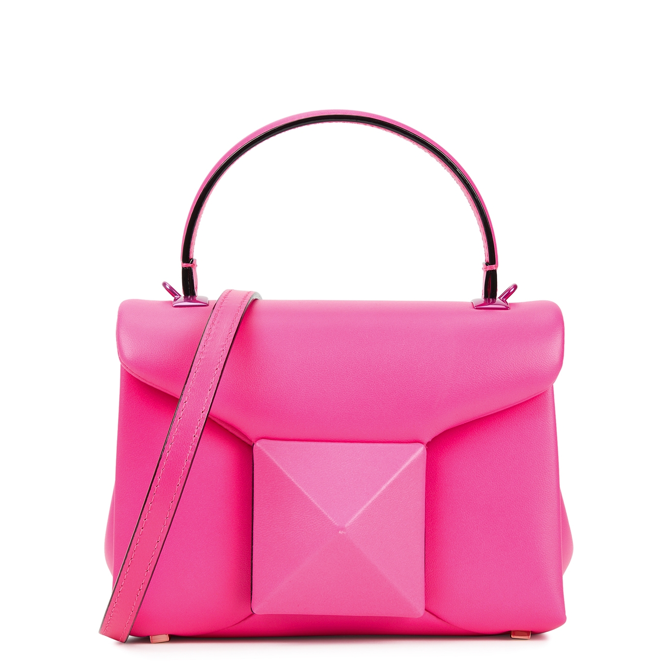 Valentino Valentino Garavani One Stud Mini Leather Top Handle Bag - Pink