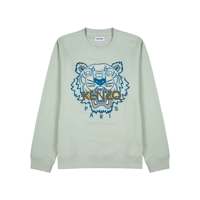 Gelach knijpen Opiaat Kenzo Sage Logo-embroidered Cotton Sweatshirt - XL | Smart Closet