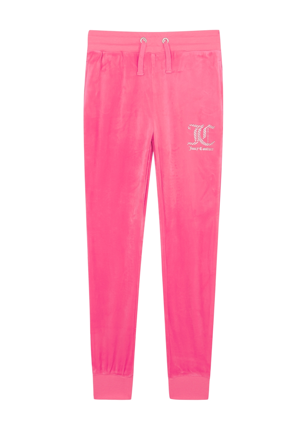 3-7 years KIDS Pink logo velour sweatpants Harvey Nichols Girls Sport & Swimwear Sportswear Sports Pants 