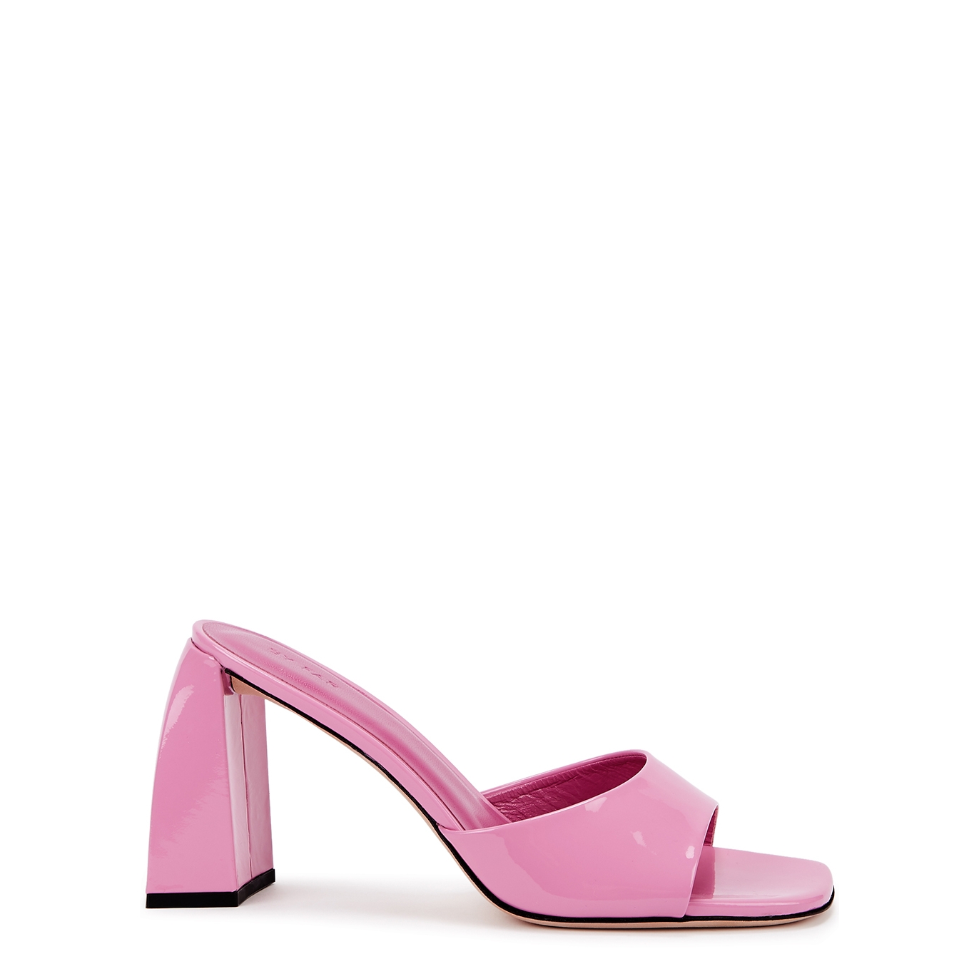 BY FAR Michele 100 Pink Patent Leather Mules - 6