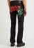 Snake-embroidered slim-leg jeans - BOSSI Sportswear