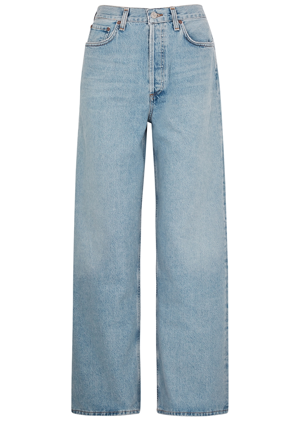 AGOLDE Low Slung Baggy blue wide-leg jeans - Harvey Nichols