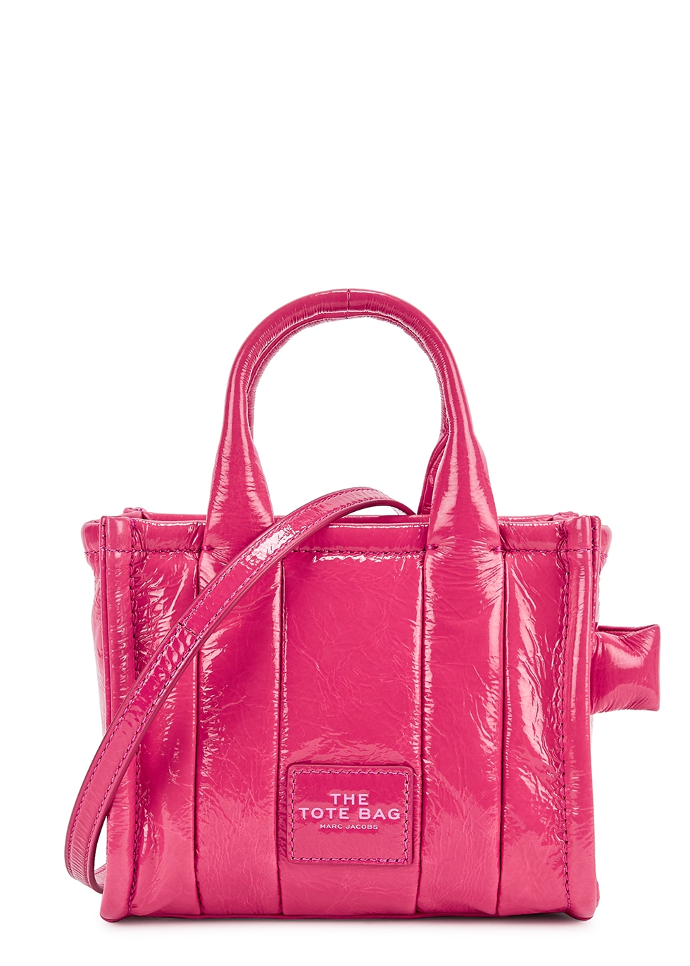 Marc Jacobs The Shiny Crinkle micro leather tote - Harvey Nichols