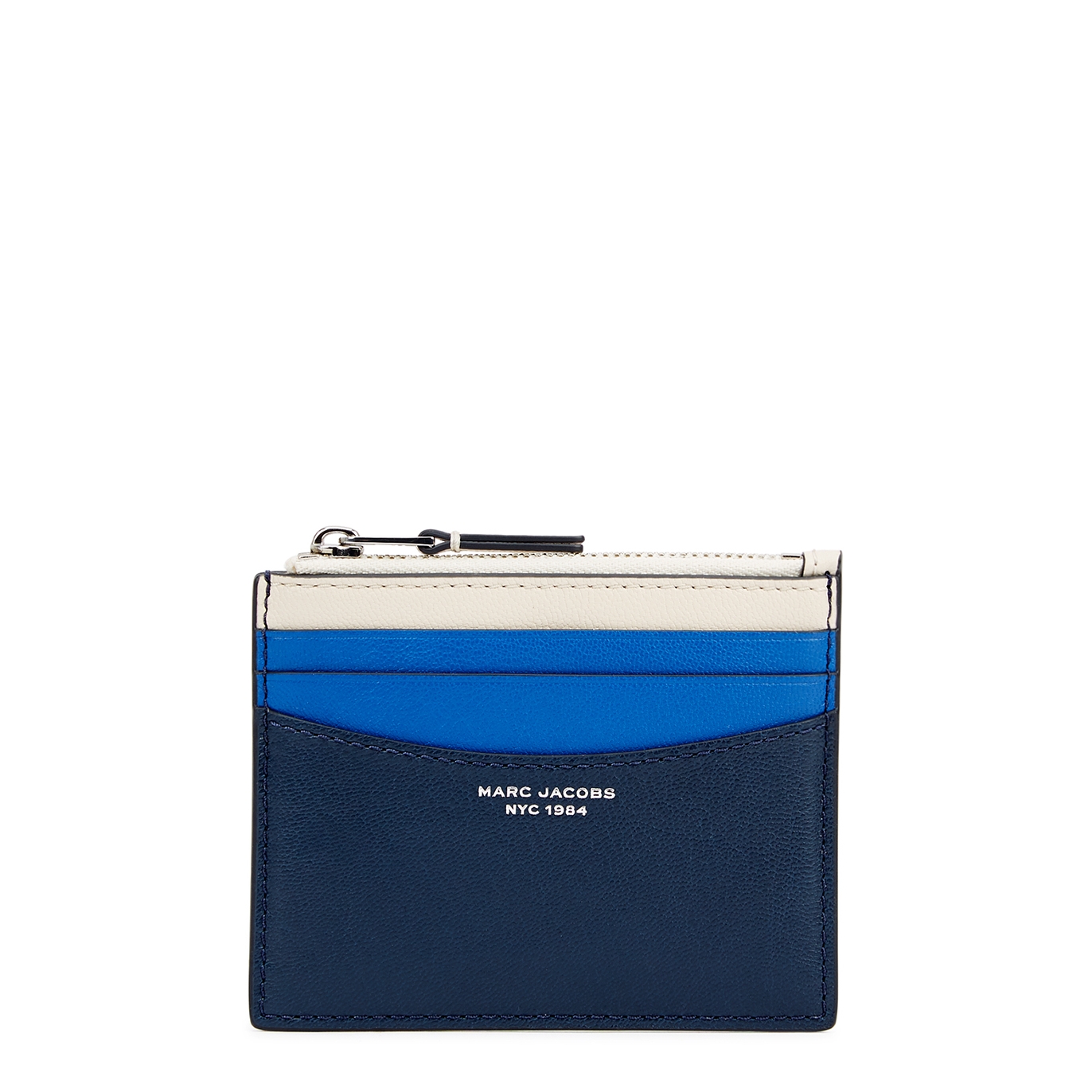 Marc Jacobs Slim 84 Panelled Leather Wallet - Blue - One Size