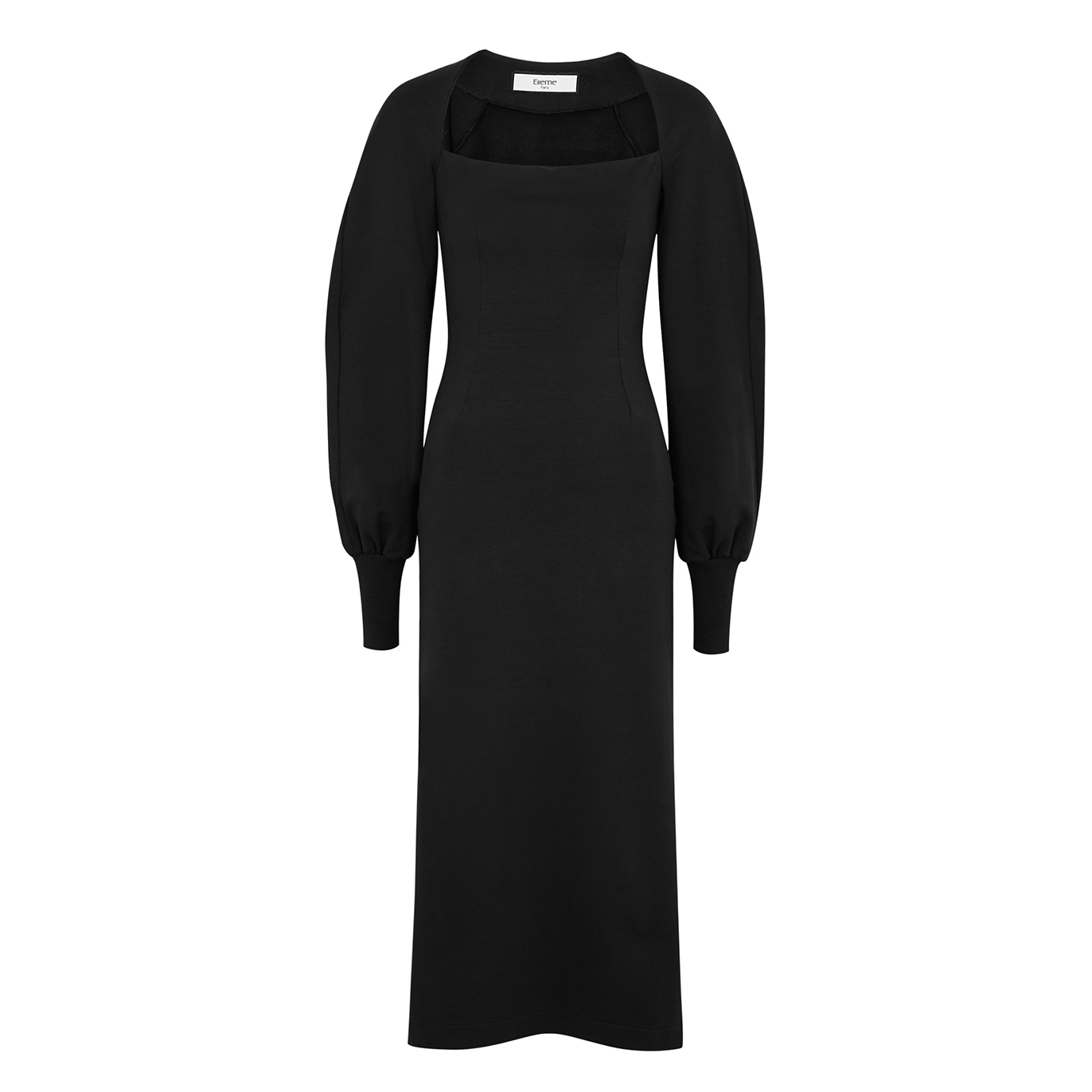 Elleme Black Stretch-cotton Midi Dress - L