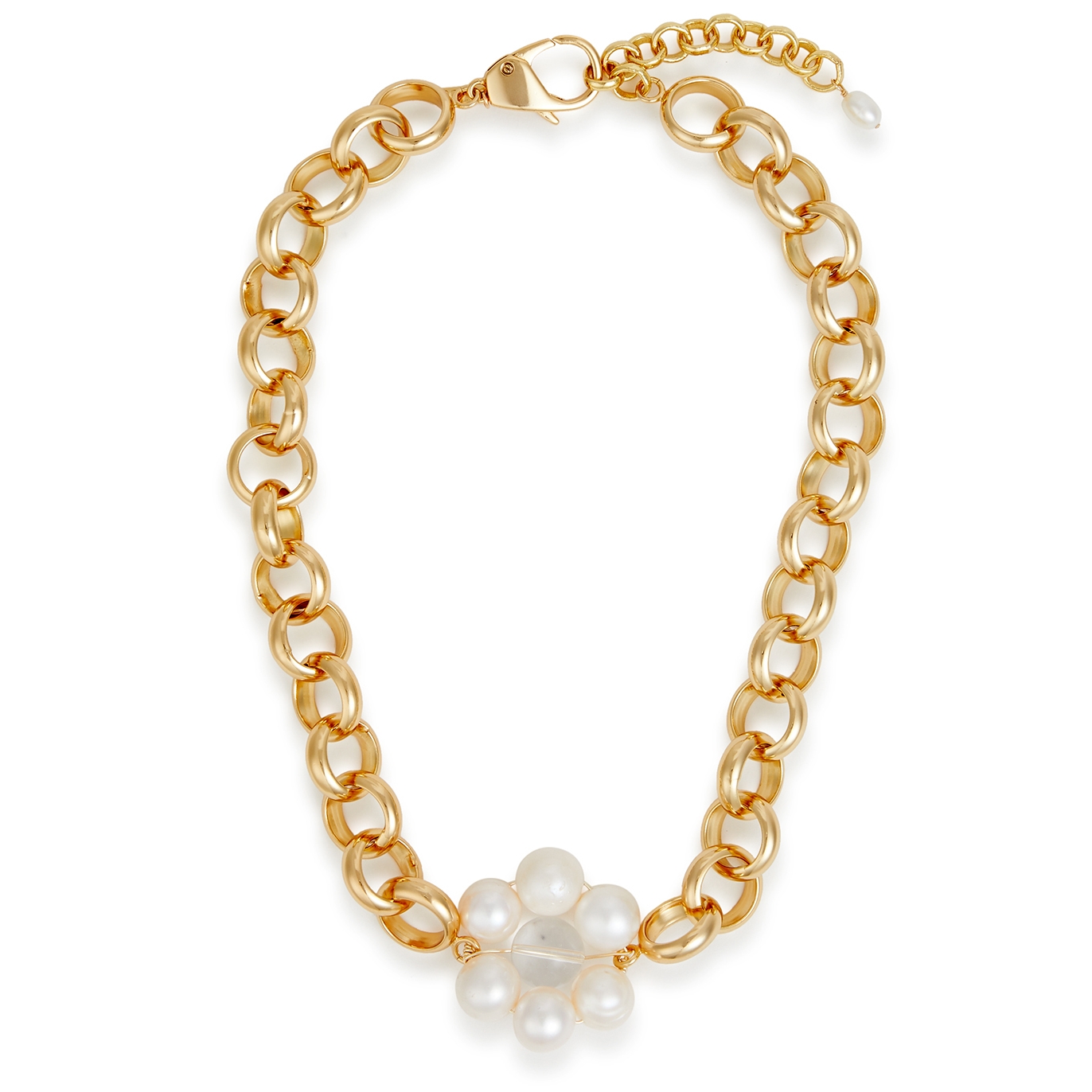 Eliou Rozela Embellished Chain Necklace - Gold - One Size