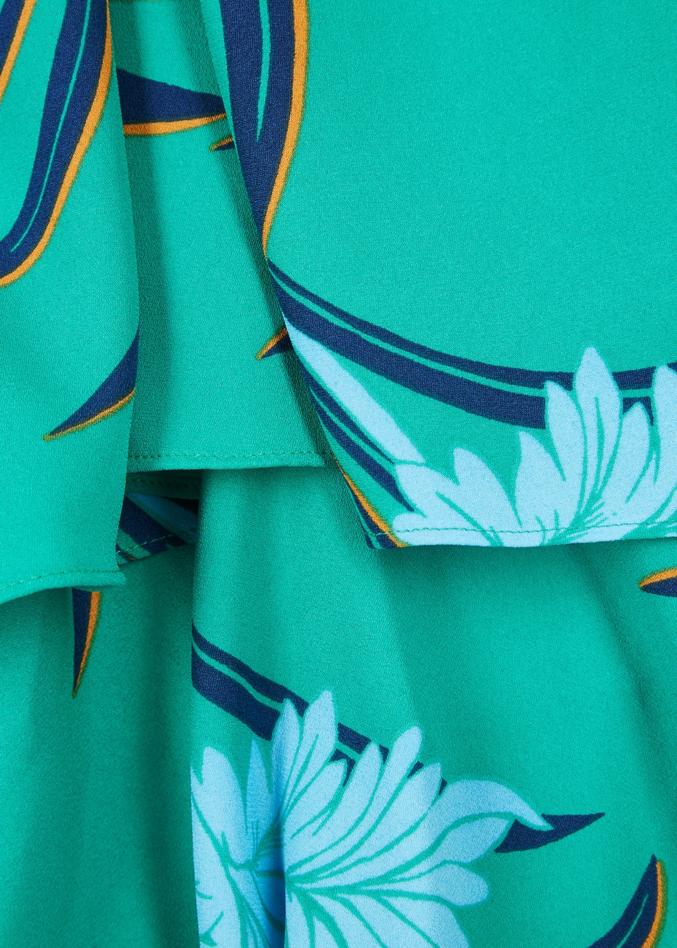 Debra green floral-print crepe de chine skirt Harvey Nichols Women Clothing Skirts Printed Skirts 