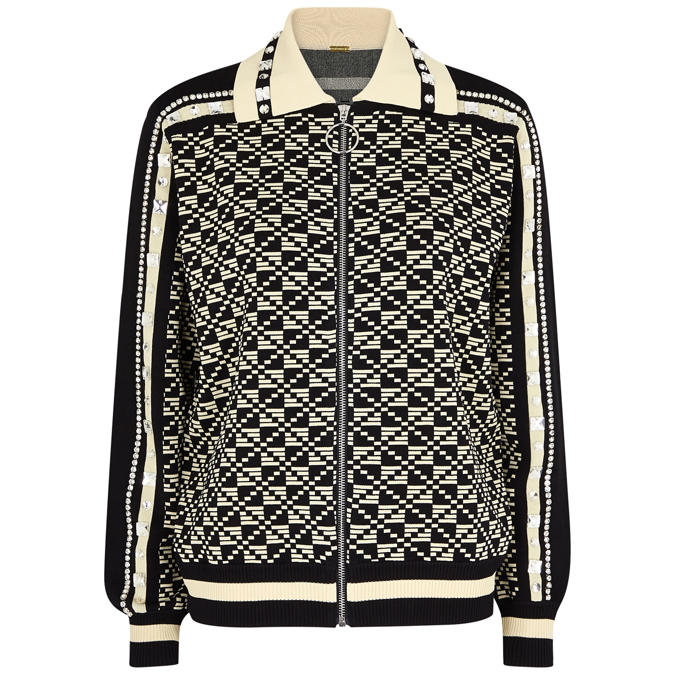 Dodo Bar OR Dean Embellished Jacquard-knit Jacket - Black - 8