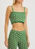 Eichi green jacquard knitted bra top - DODO BAR OR
