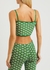 Eichi green jacquard knitted bra top - DODO BAR OR