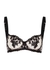 Onyx embroidered tulle balcony bra - Fleur Of England