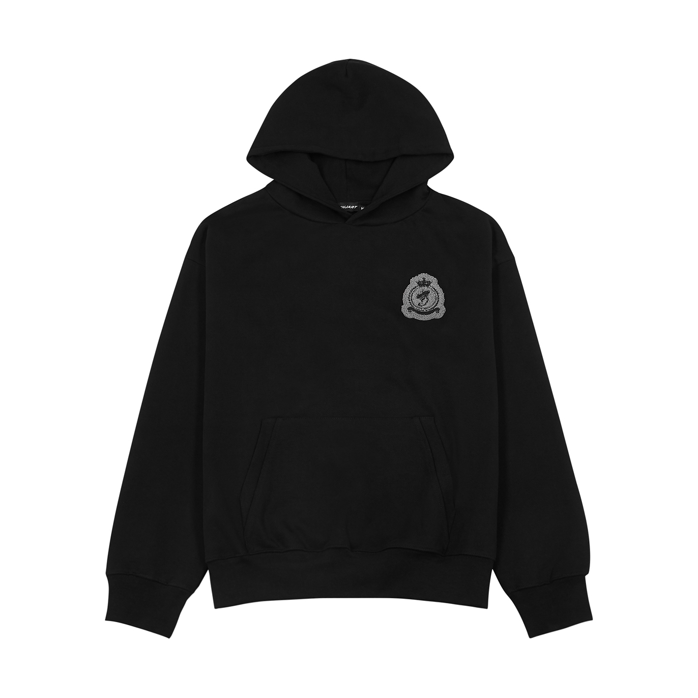 Benjart Black Logo Hooded Cotton Sweatshirt - XL