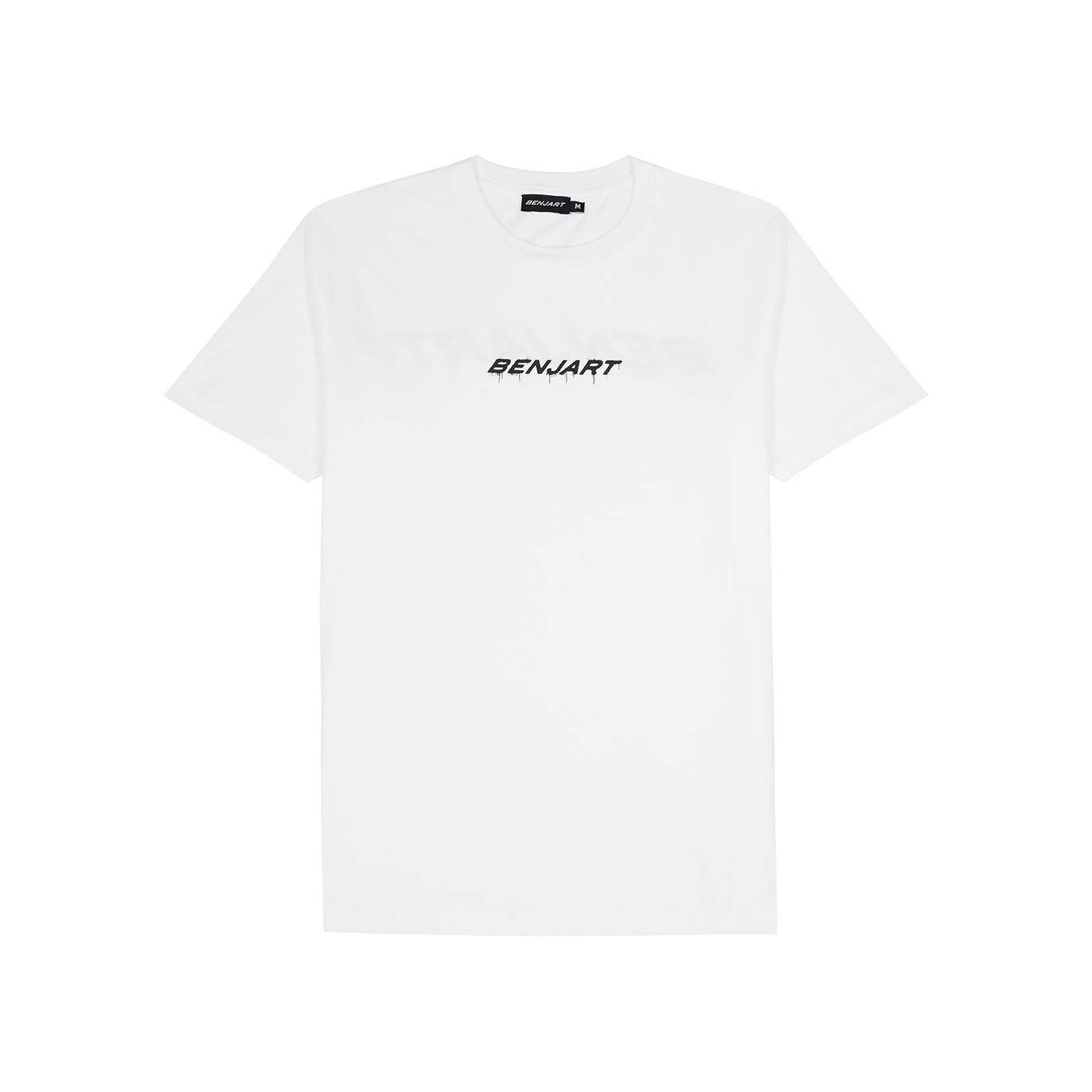 Benjart Logo Spray Cotton T-shirt - White And Black - L