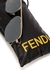 Pale gold-tone aviator-style sunglasses - Fendi