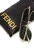 Pale gold-tone aviator-style sunglasses - Fendi