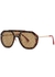 Tortoiseshell FF-print aviator-style sunglasses - Fendi