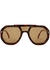 Tortoiseshell FF-print aviator-style sunglasses - Fendi