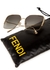 Gold-tone oversized square-frame sunglasses - Fendi