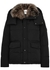 Black quilted fur-trimmed shell jacket - Yves Salomon