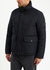 Navy quilted fur-trimmed shell jacket - Yves Salomon