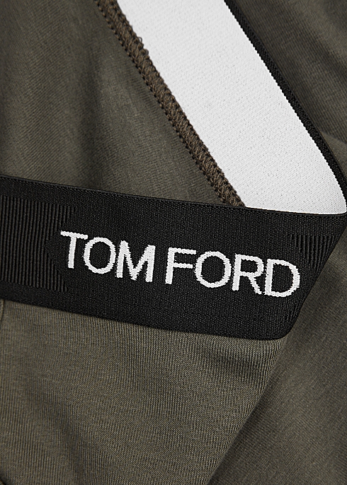 Tom Ford Logo stretch-cotton boxer trunks - Harvey Nichols