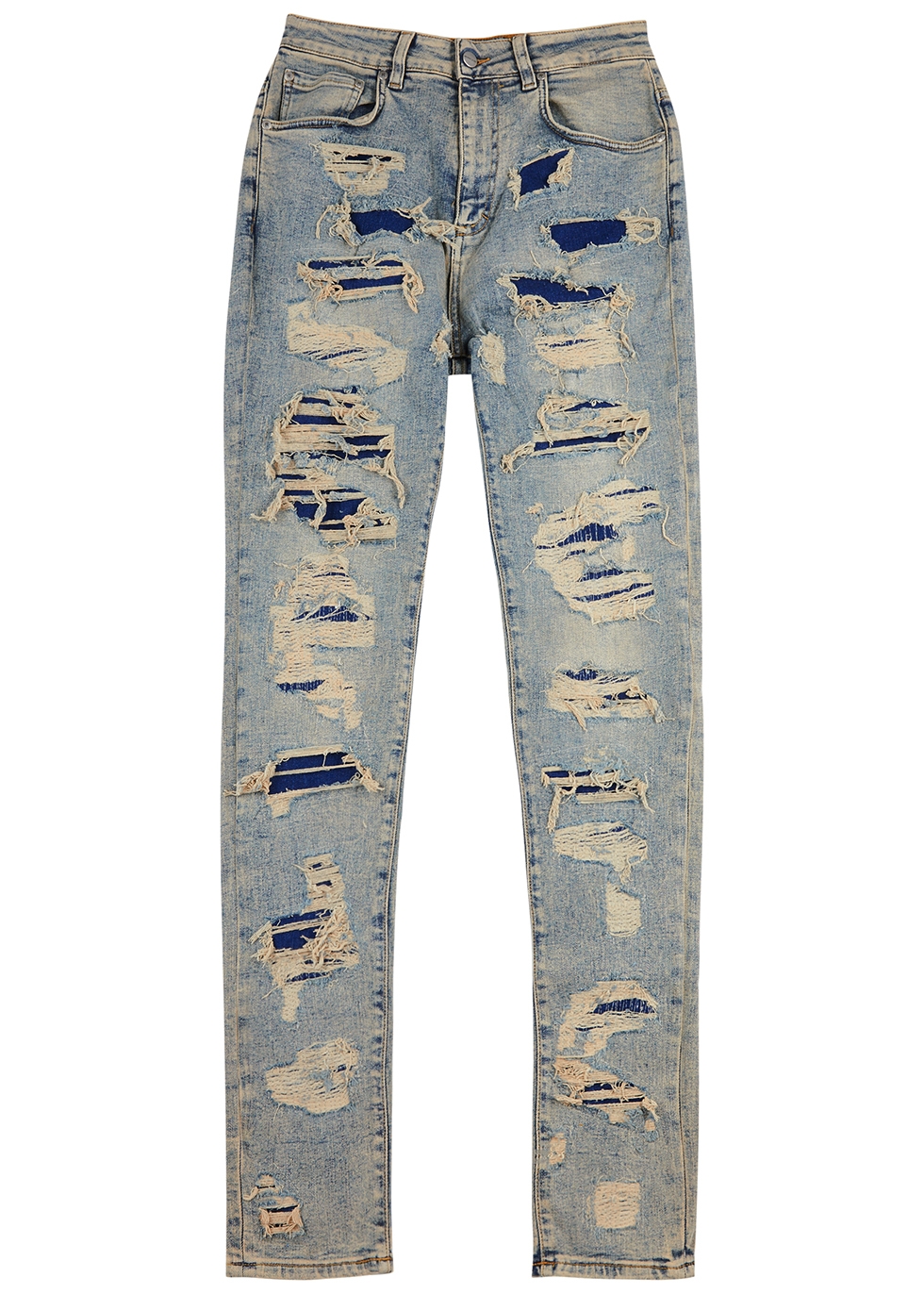 KIDS Cool Guy blue distressed stretch-denim jeans Harvey Nichols Boys Clothing Jeans Stretch Jeans 