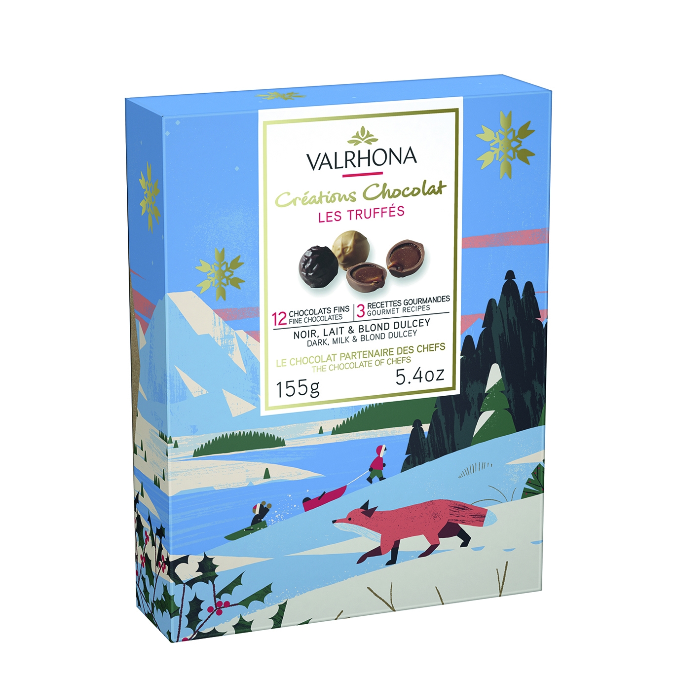 Valrhona Christmas Chocolate Truffles Box 155g