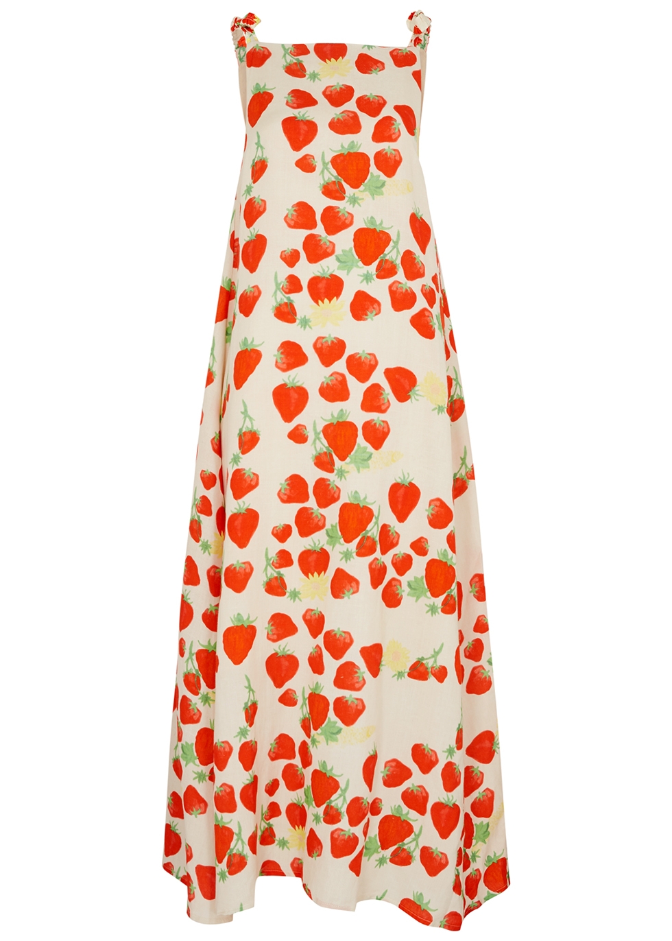 Harvey Nichols Women Clothing Dresses Printed Dresses Strawberry-print maxi dress 