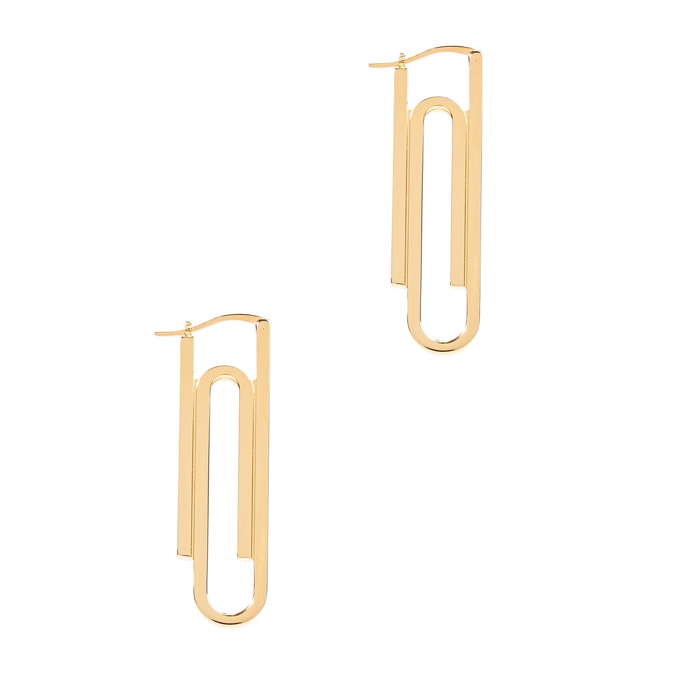Off-White Paperclip Drop Earrings - Gold - One Size