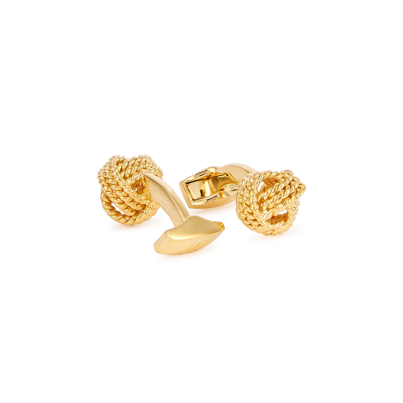 Tateossian Ribbed Knot Gold-plated Cufflinks