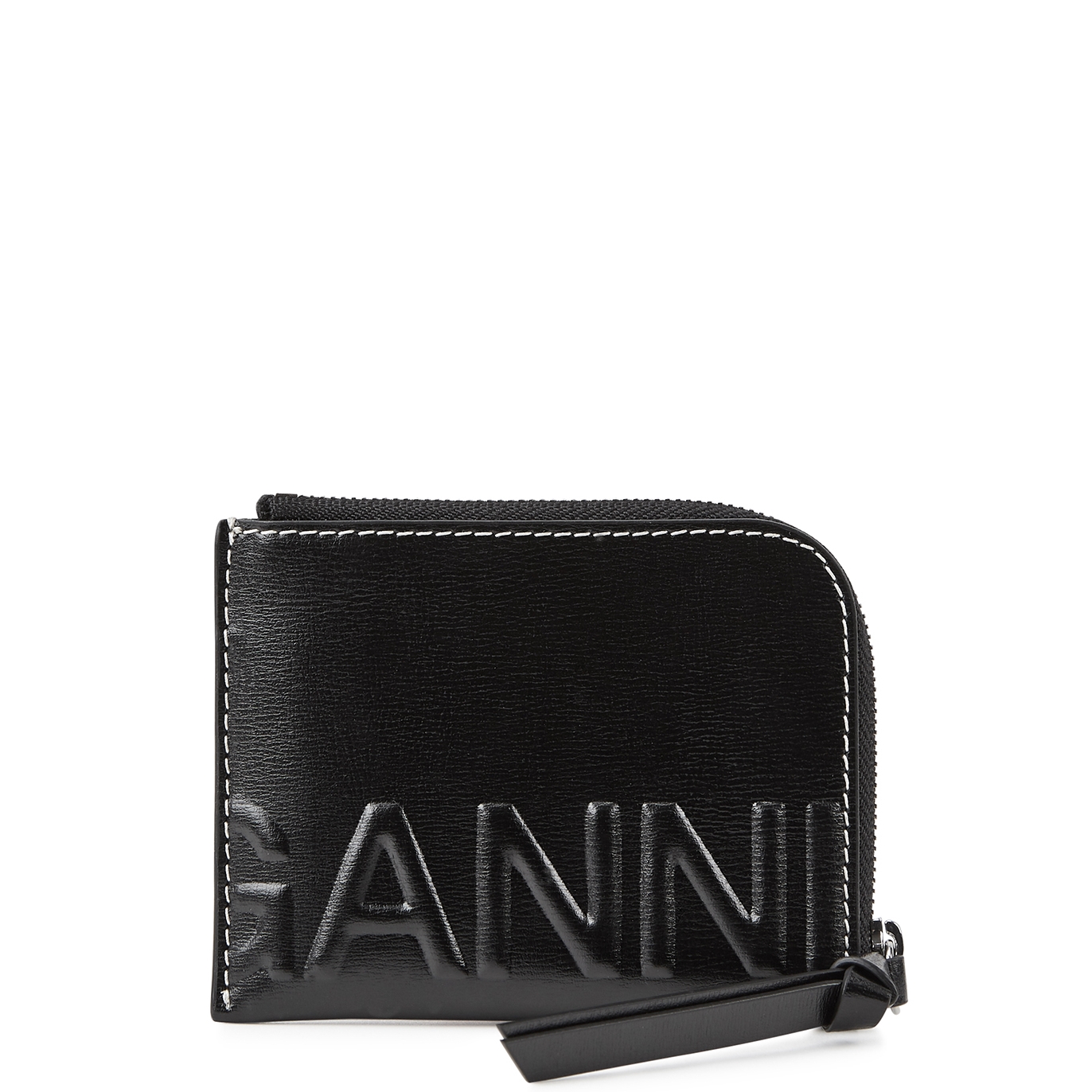 Ganni Leather Card Holder - Black