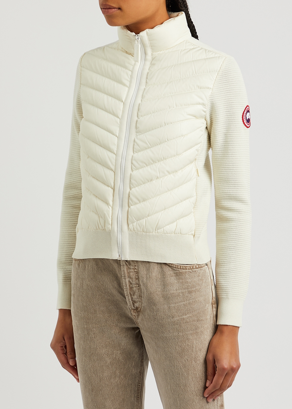 CANADA GOOSE Hybridge Lite hooded stretch jersey-trimmed quilted shell down  jacket | NET-A-PORTER