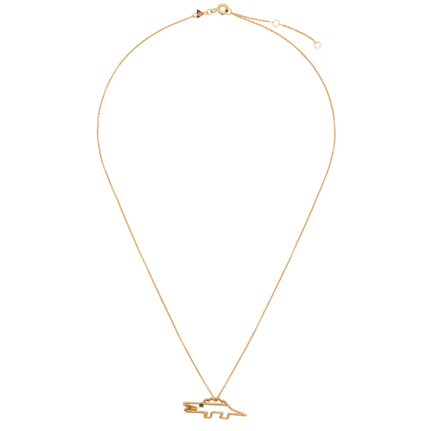 Aliita Cocodrilo Esmeralda 9kt Gold Necklace - One Size