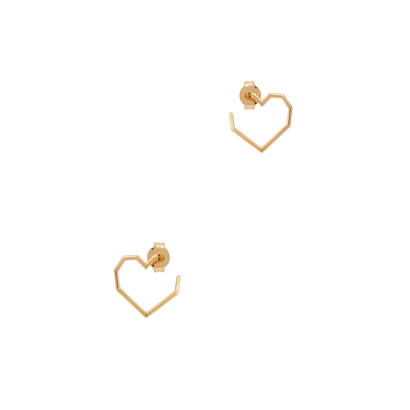 Aliita Corazon Heart 18kt Gold Earrings