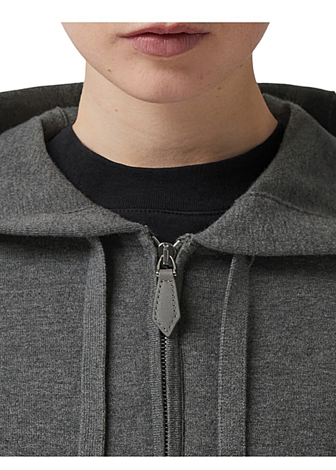 Burberry Monogram motif cashmere cotton blend zip hoodie - Harvey Nichols