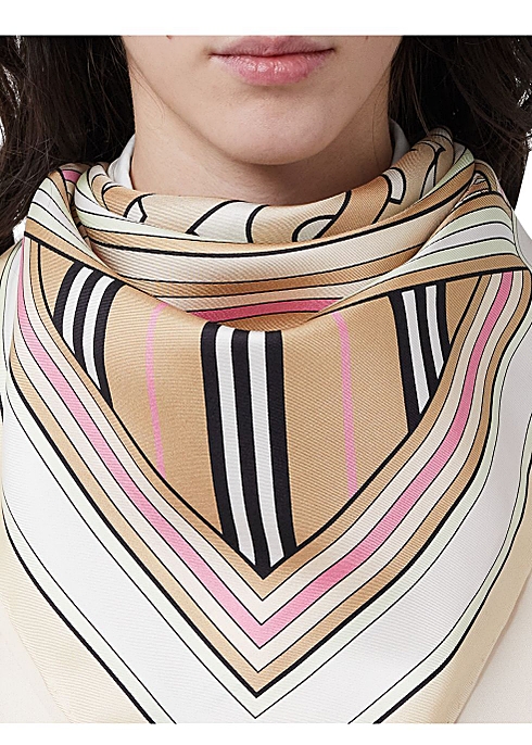 Burberry Montage print silk square scarf - Harvey Nichols