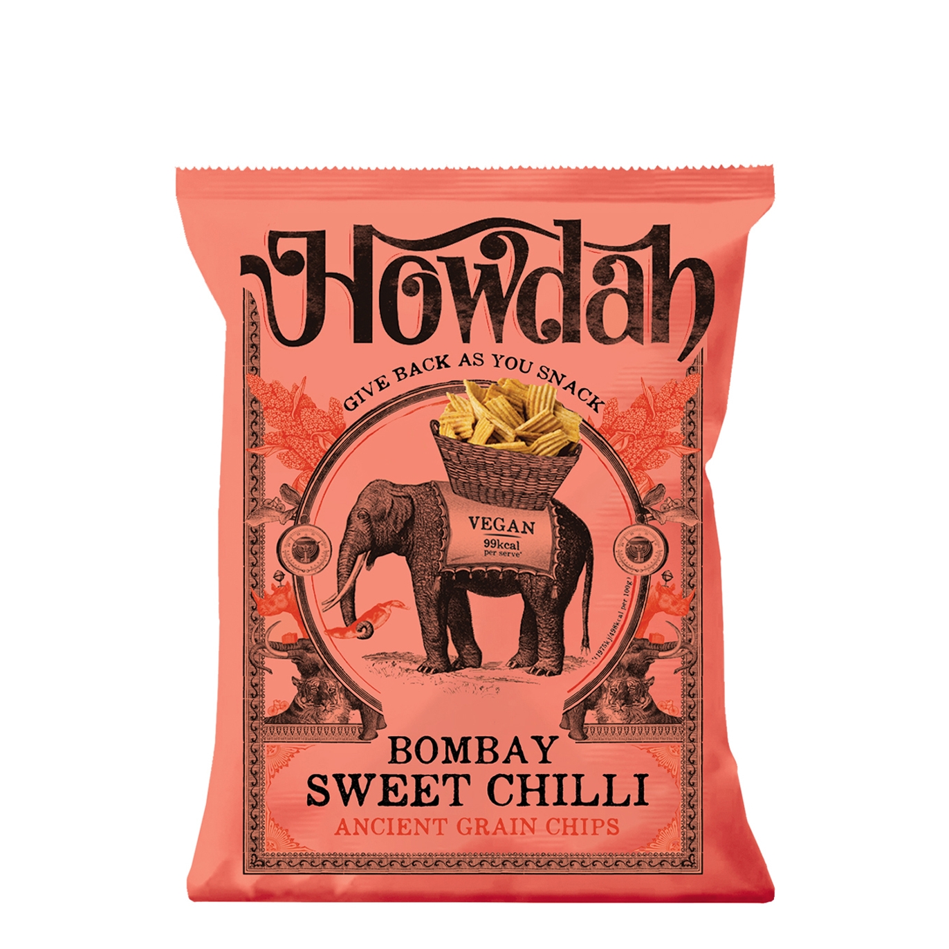 Howdah Bombay Sweet Chilli Ancient Grain Chips 130g