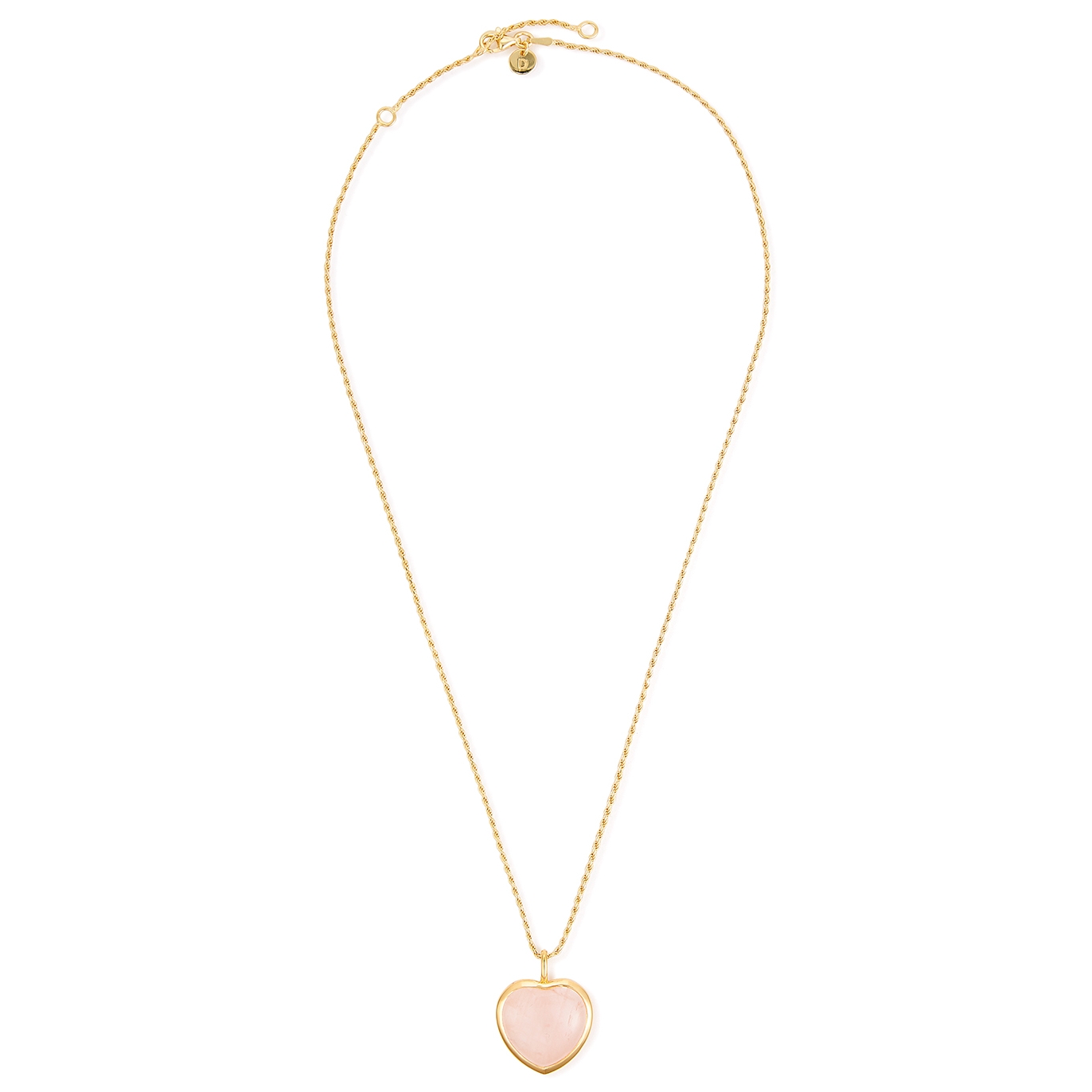 Daisy London Beloved Rose Quartz Heart 18kt Gold-plated Necklace - One Size