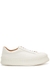 Off-white leather flatform sneakers - Jil Sander