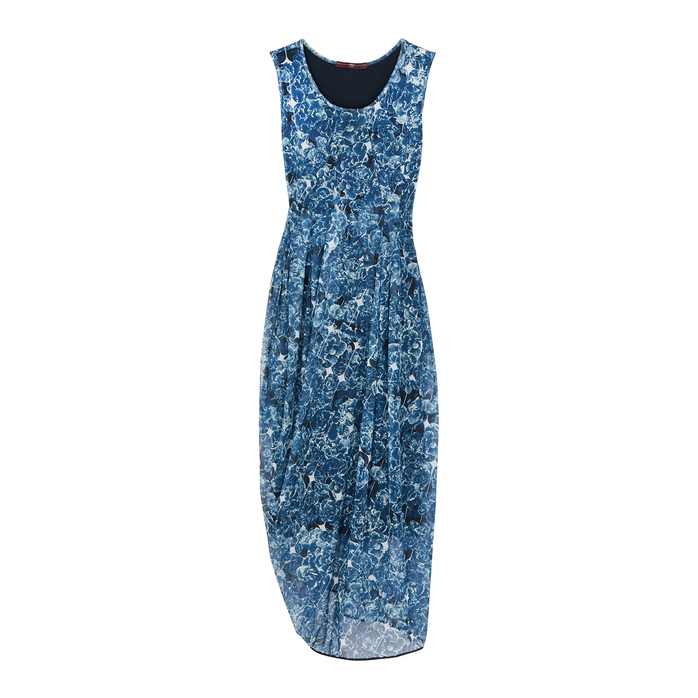 High Volta Floral-print Tulle Midi Dress