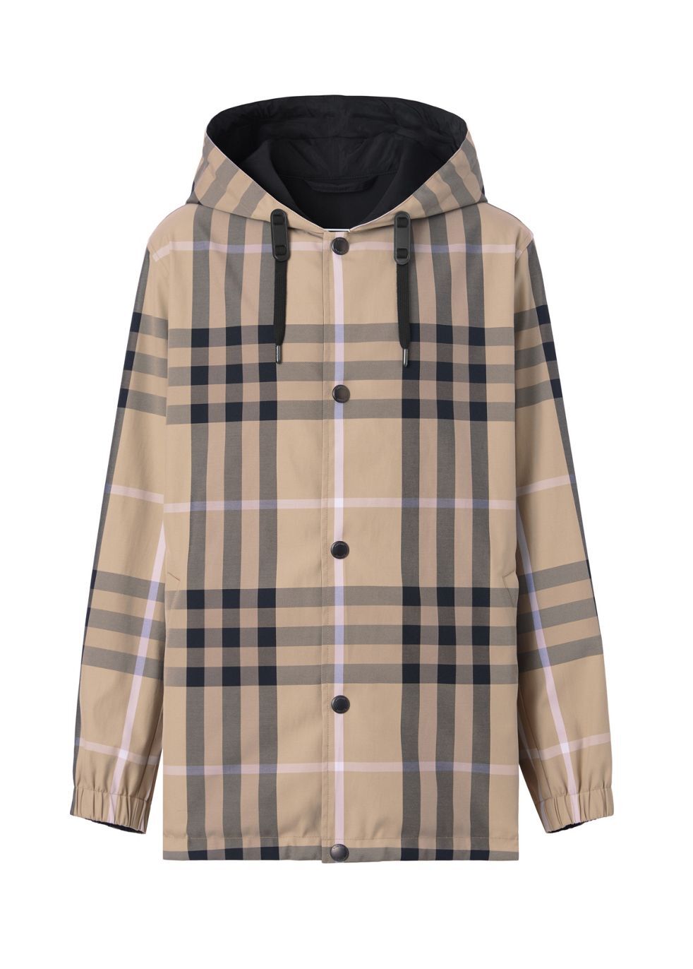 Burberry Check cotton blend reversible hooded jacket - Harvey Nichols