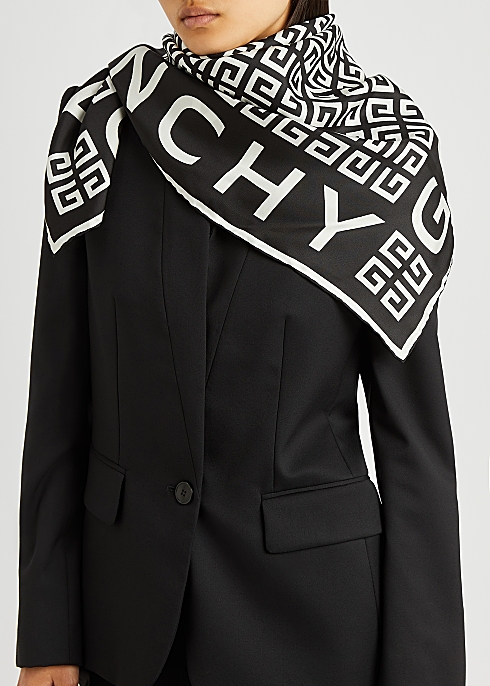 Givenchy 4G logo-print silk scarf - Harvey Nichols