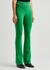 Crystal-embellished ribbed-knit trousers - Paco Rabanne