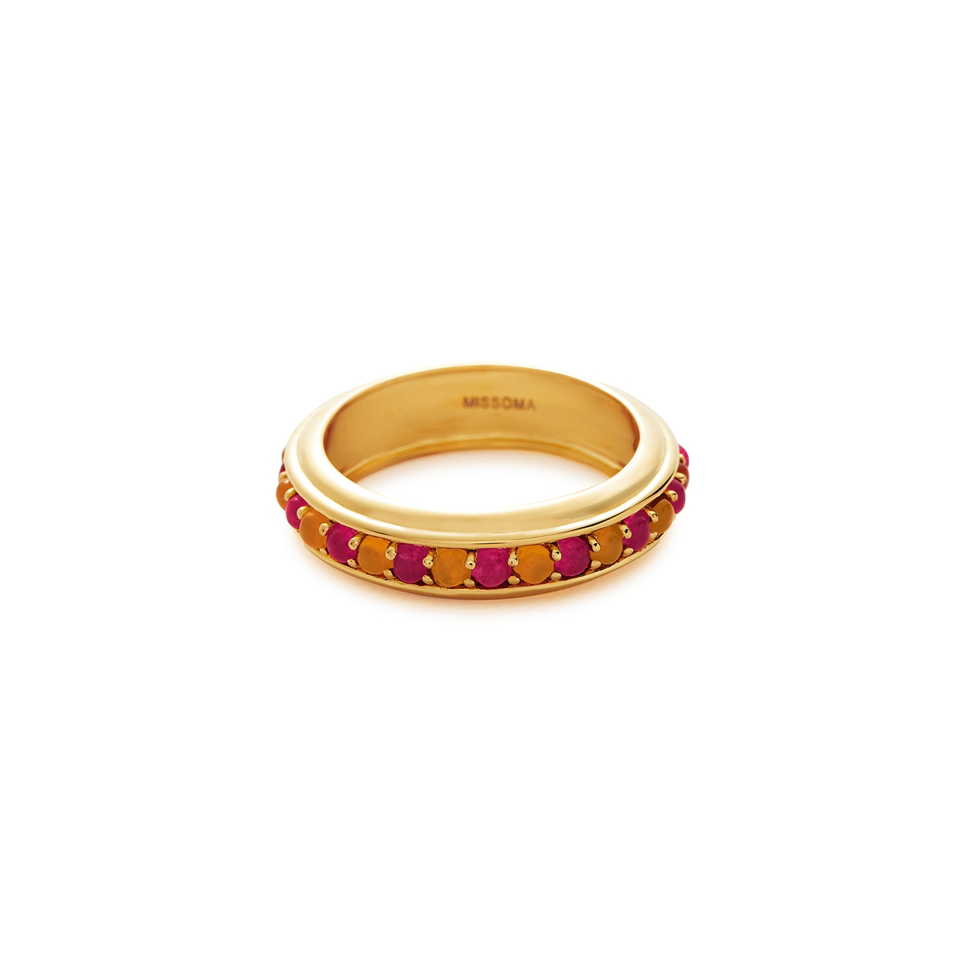 Missoma Hot Rox 18kt Gold-plated Vermeil Ring - L