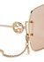 Gold-tone oversized sunglasses - Gucci